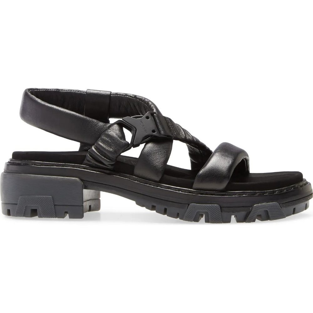$500 RAG & BONE SHANE TREK SANDALS platform LUGGED BLACK 40  (SE37)